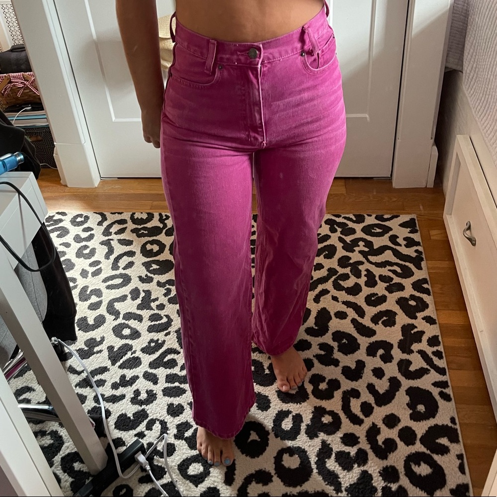 UO High Loose Pink Jeans